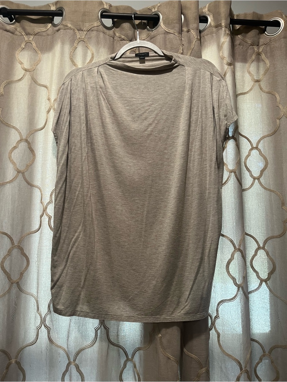 Ann Taylor Short-Sleeve Tee in Light Taupe
